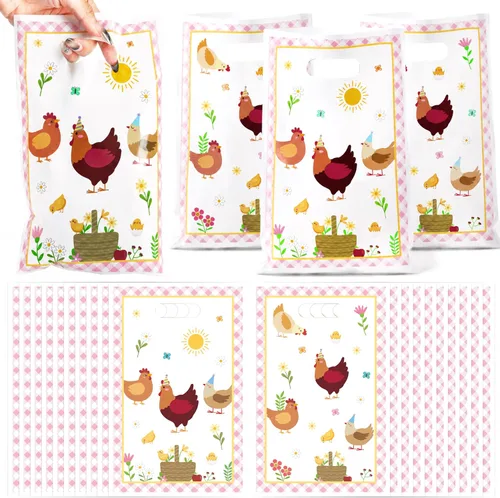 Vista 28 de Bolsa de Regalo para Primera Fiesta de Cumpleaños Oso 50Pcs Bolsas de Dulces y Regalos con Oso Marrón Dulces y Golosinas para Fiesta Temática Oso