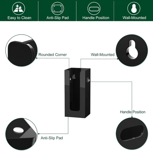 Vista 3 de Dispensador de Vasos de Café Desechables con Asas, Montaje en Encimera o Pared, Soporte para Vasos de Bebidas Calientes/Frías y Tapas - Organizador