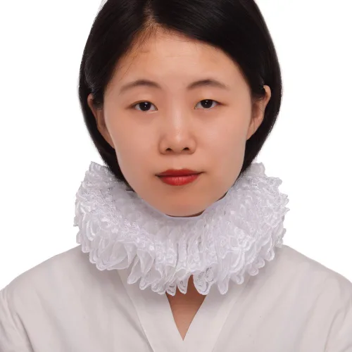 Vista 12 de BLESSUME Collar con volantes y cuello isabelino renacentista, regalo de cosplay