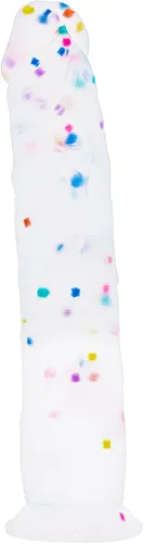 Vista 13 de Dildo realista de silicona de 7 pulgadas Confetti para principiantes con base de ventosa acampanada para uso sin manos, consolador anal