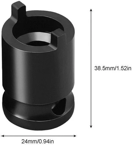 Vista 6 de Llave de enchufe para amoladora angular, herramientas de liberación de rosca de 1.52 x 0.94 pulgadas, 1.516 x 0.945 in, funda de llave eléctrica