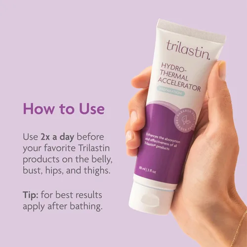 Vista 6 de TriLASTIN Acelerador Hidrotérmico - Hidratante (3oz / 88ml) Suero para la Piel Infundido con Vitaminas Cuidado de la Piel durante el Embarazo