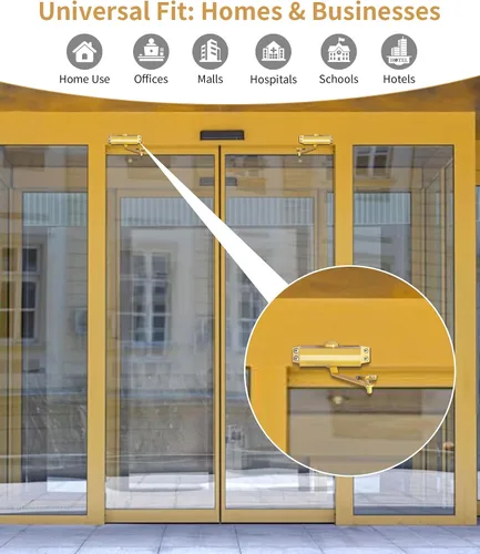 Vista 2 de Dullgolden - Cierrapuertas hidráulico de tamaño mediano, automático sin golpe para uso doméstico y comercial