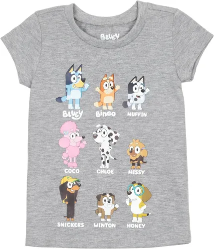 Vista 3 de Bluey Paquete de 3 camisetas para niñas pequeñas y grandes (2T - 10-12)