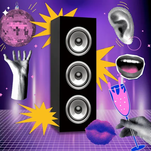 Vista 4 de 4 cajas de golosinas retro Boombox – Decoración de fiesta musical de los años 80 y 90, centro de mesa de neón Hip Hop de 17 x 6 x 6 pulgadas