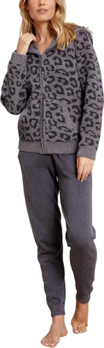 Vista 2 de Barefoot Dreams CozyChic - Sudadera con capucha con cremallera descalzo en el salvaje, bonitas chaquetas de otoño con cremallera