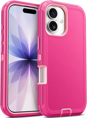 Vista 67 de Jelanry - Funda para iPhone 15 5G, protección resistente, resistente, color negro Dropproof & Dual-Layer Protective Back Cover with Port Anti
