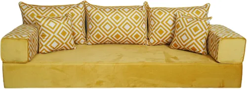 Vista 10 de arabicsofa Sofá de piso turco hecho a mano con almohadas de respaldo, cojines de piso árabes Diwan para sala de estar Negro