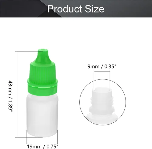 Vista 2 de Othmro Botellas cuentagotas de plástico de ojo de laboratorio de polietileno de 0.2 onzas, 50 piezas, gotero líquido exprimible de 0.2 fl oz boca