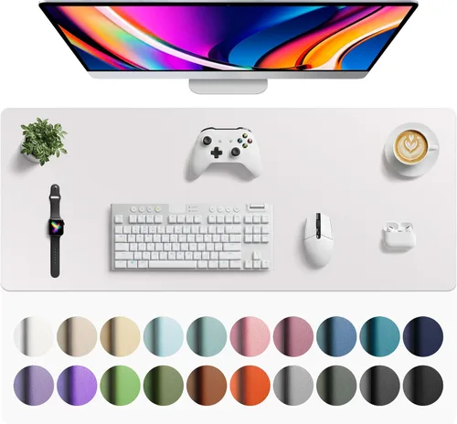 Vista 63 de Aothia - Protector de escritorio de cuero sintético grande, base antideslizante para mouse y superficie para escribir, impermeable, fácil de Agua