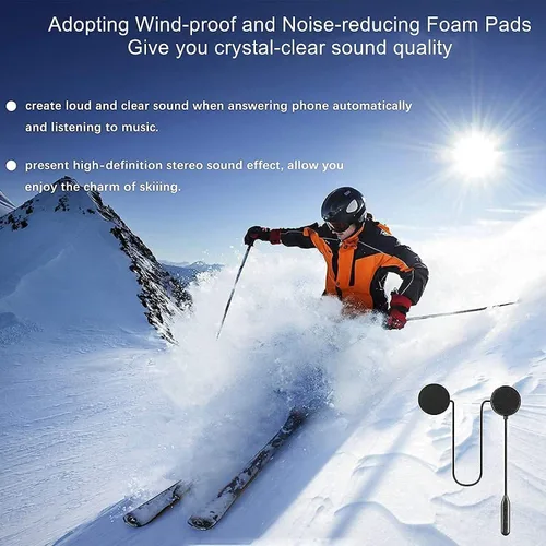 Vista 4 de Auriculares Bluetooth para casco de motocicleta, auriculares al aire libre, auriculares deportivos impermeables, altavoces manos libres, control