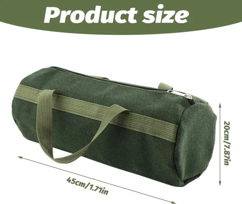 Vista 2 de Bolsa de herramientas, organizador de herramientas portátil de lona multiusos, bolso de mano de almacenamiento resistente con fondo robusto, bolsas