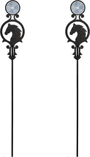 Vista 24 de Touch of Class Pathways Marcapasos Reflectantes para Entrada de Dos Unidades para Uso en Exterior Diseño de Emblema de Flor de Lis Juego