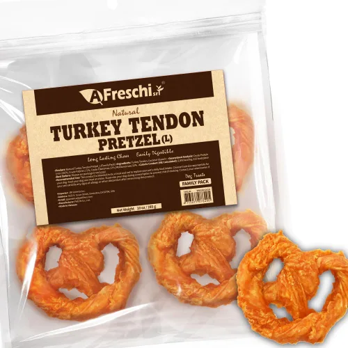 Vista 9 de A Freschi srl® Tendón de pavo totalmente natural para perros, hueso