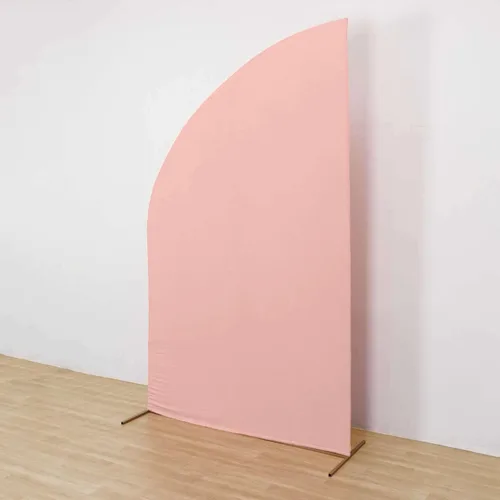 Vista 259 de Efavormart - Juego de 4 fundas de elastano beige para arco de media luna, fundas de telón de fondo Chiara de 2.5 pies a 7 pies para escenarios