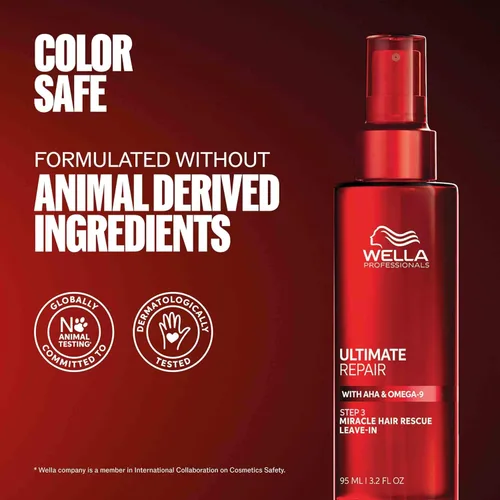 Vista 11 de Wella Professionals ULTIMATE REPAIR Shampoo, Conditioner, and Miracle Hair Rescue Luxury Leave-In Treatment Bundle