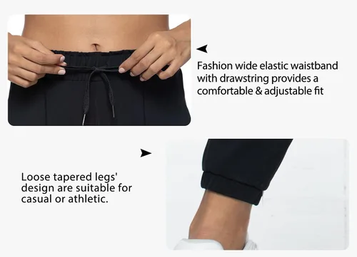 Vista 3 de Kcutteyg Pantalones deportivos para mujer con bolsillos, ligeros, de secado rápido, pantalones deportivos suaves para gimnasio, yoga, correr
