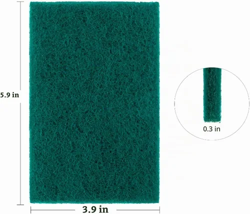 Vista 2 de Almohadillas de limpieza resistentes para limpiar platos, esponja, no rayan, verde, reutilizables, para cocina y utensilios de limpieza de platos