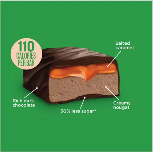Vista 5 de Little Secrets Barras cremosas de turrón 30% menos de azúcar Sin culpa Nada artificial (turrón de caramelo salado, paquete de 6
