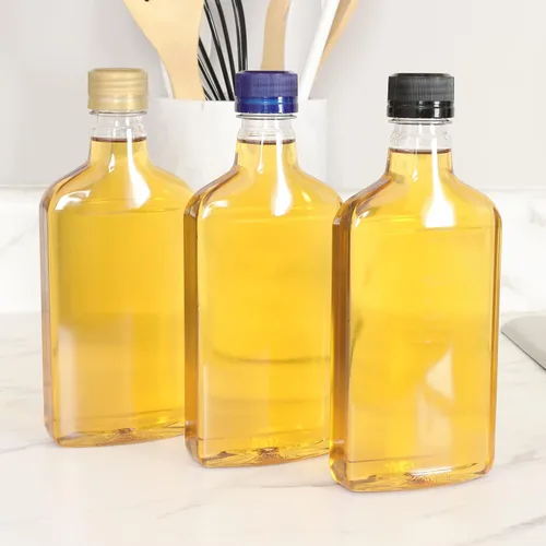 Vista 2 de Pellah Botellas de 200 ml 6.7 oz con tapas (paquete de 48) con tapas a prueba de manipulaciones y a prueba de fugas, botellas compactas pequeñas