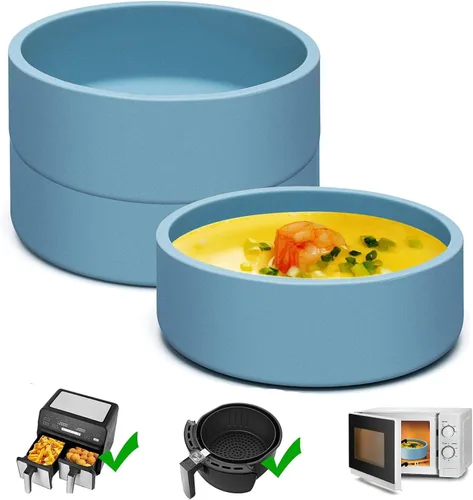 Vista 16 de Sartén para huevos con tapa, paquete de 3 moldes cuadrados de silicona para huevos, recipiente cuadrado antiadherente de 3 pulgadas para huevos