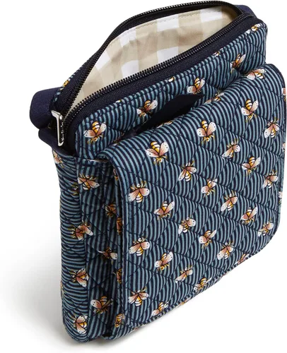 Vista 5 de Vera Bradley Mini bolso cruzado hipster de algodón con protección RFID