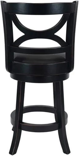 Vista 6 de Boraam Florence Taburete giratorio de madera con altura de mostrador - Black Sandthru