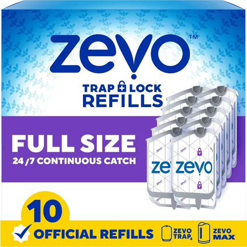 Vista 5 de Zevo Indoor Insect Trap Refills – 2-Pack Cartridges for Zevo Plug-in Devices – Catch Gnats, Fruit Flies & House Flies – Odorless, Mess-Free