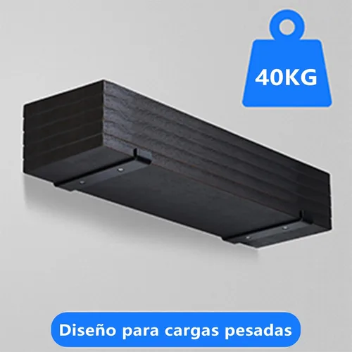 Vista 4 de HEART ART Soporte de estante negro de 6 pulgadas, paquete de 4 soportes de estante de metal J resistentes, 6.3" L×4.8" H×1.2" W