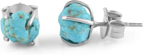 Vista 16 de AA Piedras Preciosas en Bruto Cristales de Piedras Ásperas Aretes de Perno Delicados para Mujeres, Joyería de Boda Hecha a Mano de Piedras