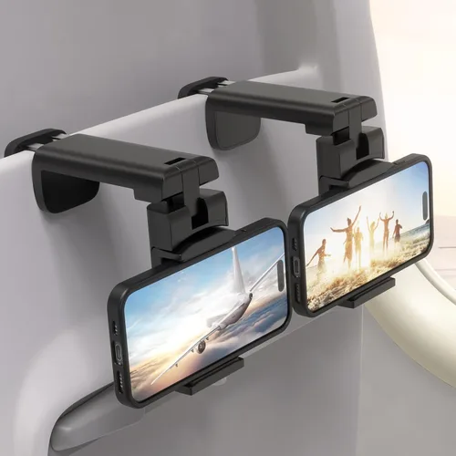 Vista 12 de Klearlook Soporte Universal para Teléfono de Vuelo, Blanco, Plegable, Rotación de 360°, Compatible con Teléfonos de 4.7-6.9 Pulgadas Blanco puro