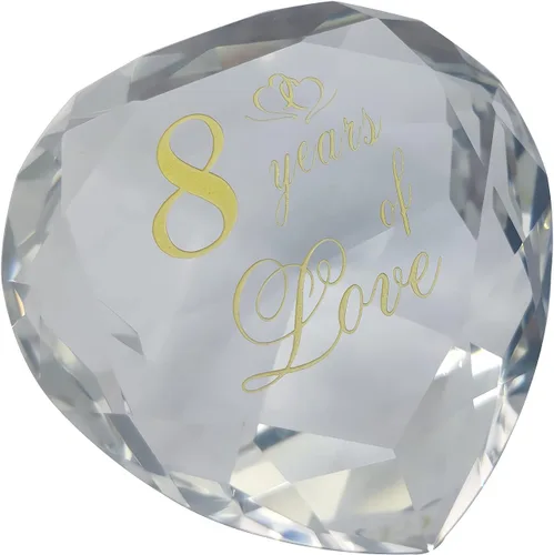 Vista 19 de Regalos de cristal de aniversario de 1 año para ella y él, primera boda para marido, esposa, novio o novia, regalo de aniversario de un año