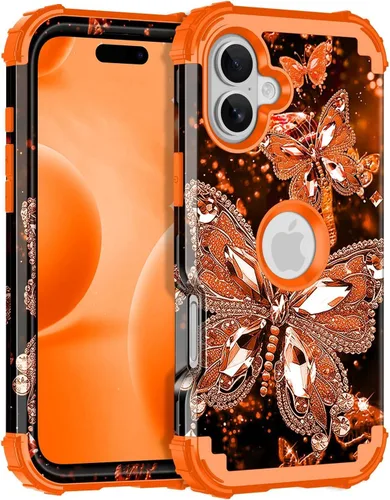 Vista 77 de Miqala Funda compatible con iPhone 8 Plus, iPhone 7 Plus, que brilla en la oscuridad, tres capas, resistente a los golpes, parachoques de plástico