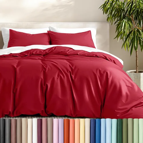 Vista 20 de Bare Home - Funda de edredón de ropa de cama extra larga - Colección premium de 1800 hilos súper suave - Funda de edredón ligera y fresca - Ropa