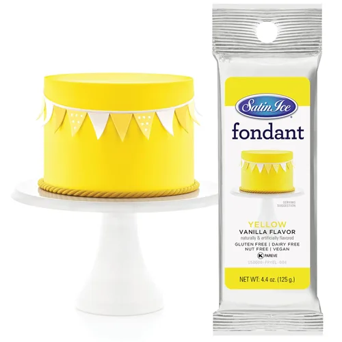 Vista 27 de Fondant de satén de Satin Ice para decorar pasteles, negro (4.4 onzas)