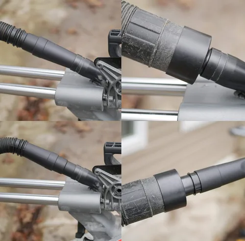 Vista 2 de Accesorios de recolección de polvo, adaptador de manguera de aspiradora compatible con Dewalt, Ryobi, Craftsman, rígido, Metabo Power Tools puertos