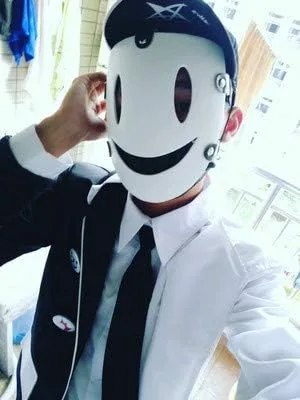 Vista 4 de Invasion Tenku Shinpan - Máscara de sonrisa para disfraz de Halloween para adultos