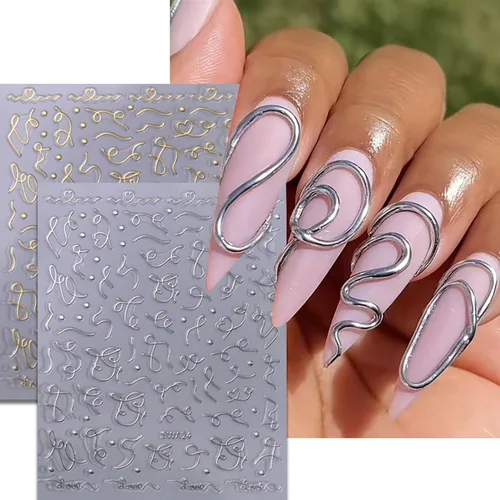 Vista 11 de RIICFDD 8 hojas de calcomanías para uñas del 4 de julio, autoadhesivas 3D de bandera de Estados Unidos para arte de uñas, calcomanías del día