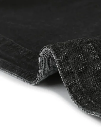Vista 5 de Allegra K Chaqueta de mezclilla corta para mujer, cárdigan de mezclilla casual, manga casquillo, trajes de verano, chaqueta de mezclilla