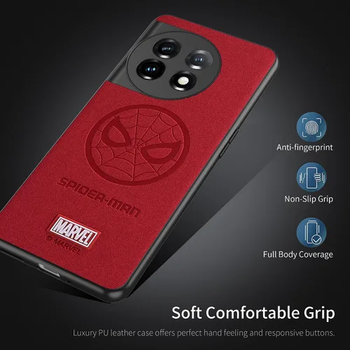 Vista 4 de IRON SPIDER Funda para OnePlus 11 5G, con personaje de superhéroe, compatible con OnePlus 11 (rojo) para hombre y mujer