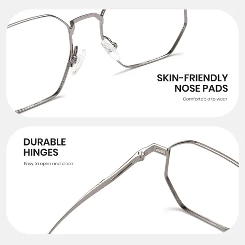 Vista 5 de Cyxus Gafas de sol militares de aviador para hombre, montura de metal, lentes polarizadas, protección UV para exteriores
