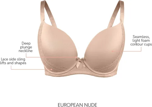 Vista 6 de PARFAIT Casey 2801 - Brasier sin costuras con relleno y alambre para mujer, Gris