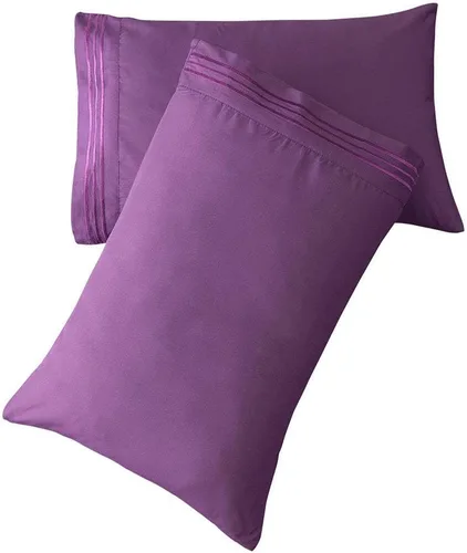 Vista 20 de SONORO KATE Juego de fundas de almohada de lujo de microfibra cepillada 1800 Bedding - antiarrugas, (beige, 2 fundas de almohada estándar)