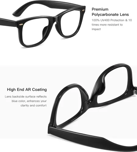 Vista 4 de TJUTR Lentes de sol fotocromáticos para hombres y mujeres lentes de policarbonato y revestimiento AR lentes de bloqueo de luz azul de transición