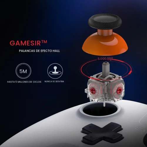 Vista 3 de GameSir Nova Lite - Controlador inalámbrico de 0.08 oz para PC con Windows, iPhone, Android, Switch y Steam Deck, controlador Bluetooth Gamepad