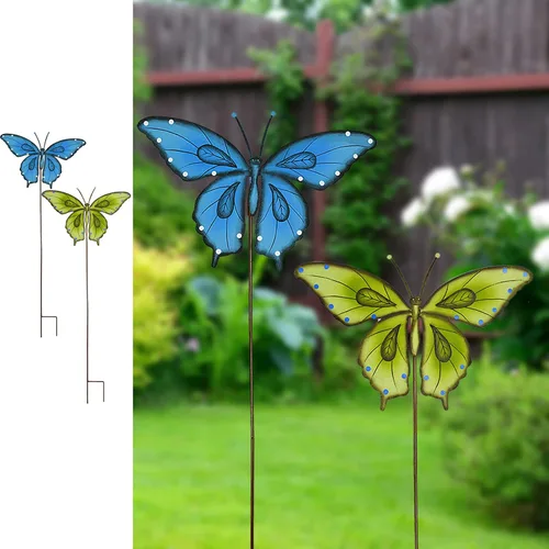 Vista 8 de Estacas de metal para jardín, letrero decorativo para patio, decoración de camino, decoración de interiores y exteriores (abeja)