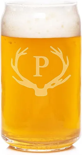 Vista 18 de Abby Smith Antler - Copa de cristal con grabado inicial