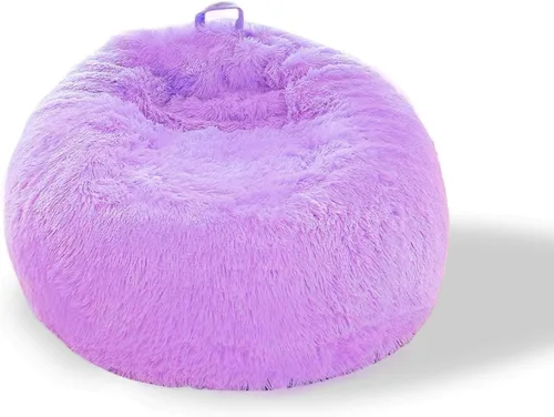 Vista 35 de BCU Funda para Silla Puf Ultra Suave Esponjosa de Piel Sintética Falsa Funda para Puf de Felpa Funda para Sillas de Sala de Estar para Adultos