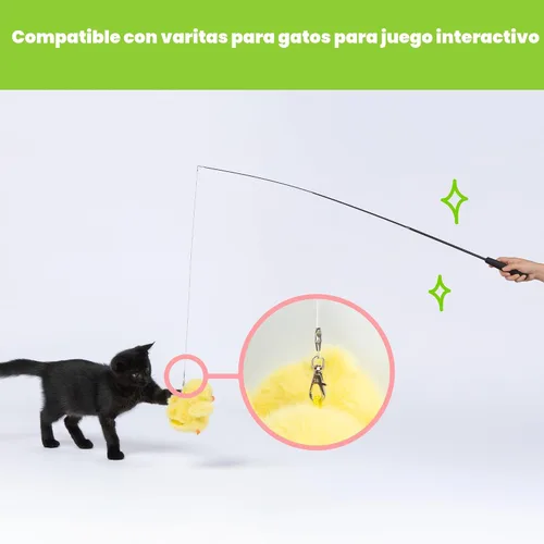 Vista 8 de Catify Best Pet Supplies - Juguete para gatos de patito, pollo y pájaro, alas activadas por movimiento, chirridos realistas, felpa infundida