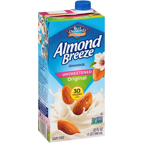 Vista 4 de Almond Breeze Leche de almendras sin lácteos sin azúcar original cajas de 32 onzas, 6